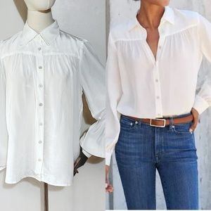 AYR “The New Age” white silk-viscose shirt